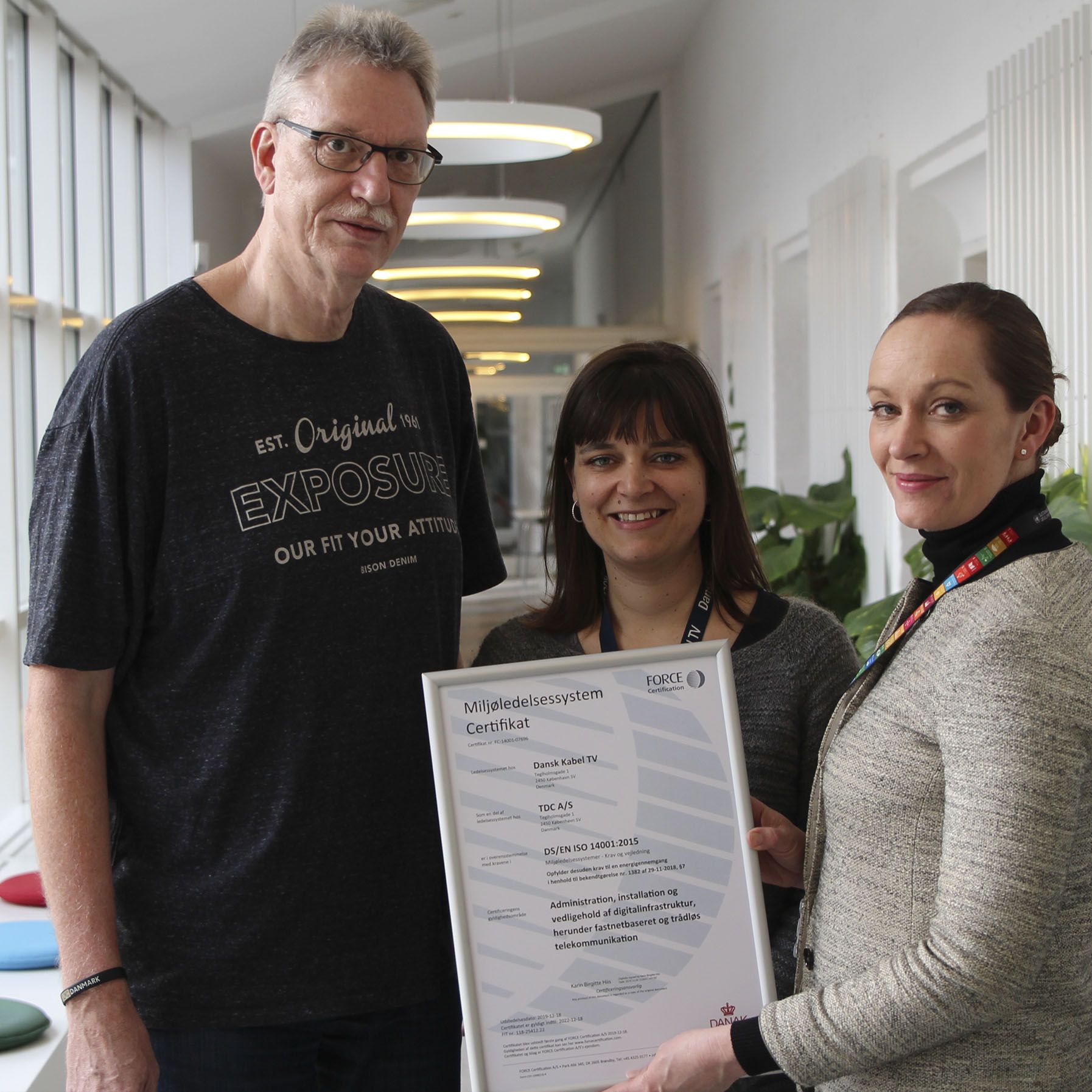 01-2020: Dansk Kabel TV ISO 14001 certifikat i miljøledelse