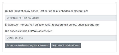 DKTV registreringsside Step 1