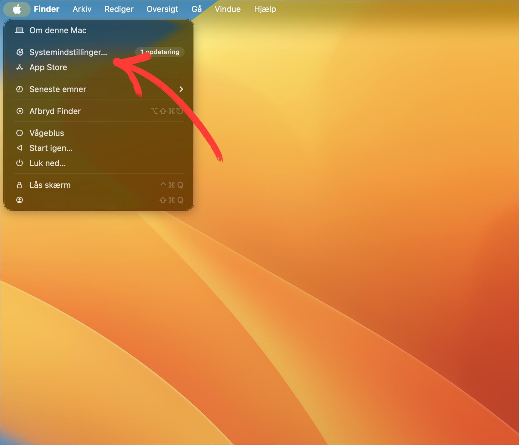 MAC adresse på MacOS Step 1