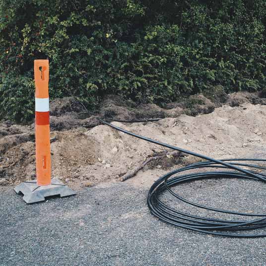 Gravearbejde Stikledning Coax Fiber Mobil